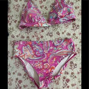 Ralph Lauren pink paisley bikini